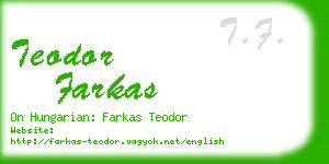teodor farkas business card